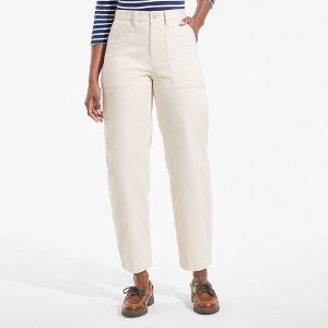 Lands' End Women's High Rise Barrel Leg Chino Pants - 1 of 4