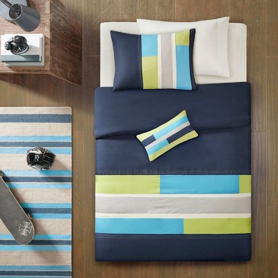 Maverick Twin/Twin Extra Long 3pc Duvet Cover Set Navy