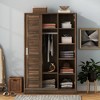 LOVMOR 3-Door Shutter Wardrobe with shelves - 2 of 4