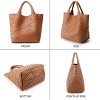 Generic Woven Bag for Women, Vegan Leather Tote Bag Large Summer Beach Travel Handbag - 3 of 4