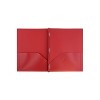 JAM Paper Plastic Two-Pocket School POP Folders w/Metal Prongs Clasps Red 382ECREDD - 2 of 4