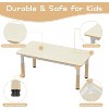 Kids Table and 4 Chair Set, Height Adjustable Toddler Table Chair Sets, Non Slip Rubber Mats, Child Furniture - 3 of 4