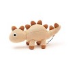 TopComfy Baby and Toddler Learning Toys Knitted Stuffed Dinosaur Soft Toy Detailed Knitted Scales Soft Spine Kids Playmate For Kids, Brown, 17"*6"*2" - 2 of 4