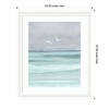 Kate and Laurel Framed Art Sea and Seagulls by Nikita Jariwala, 23x27, Oliver White Narrow - 2 of 4