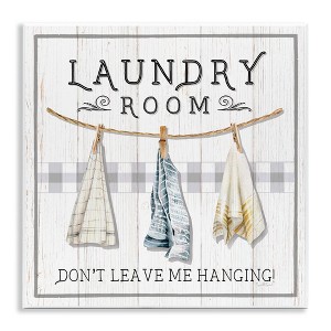 Stupell Industries Laundry Room Hanging Towels, 12" x 12" - 1 of 4