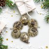 AuldHome 2" Farmhouse Ball Ornaments, Set of 6; Distressed Metal Tin Glass Ball Vintage Style Christmas Decorations - 2 of 4