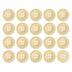 Unique Bargains Wooden DIY Craft Clothing 4 Holes Sewing Buttons 100 Pcs - 1 of 4