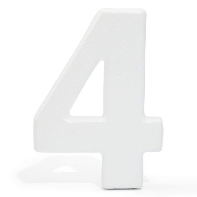  12 In Large Foam Styrofoam Number 4 Foam Number for Crafts School Projects Birthday Wedding Events 