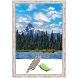 Amanti Art Alexandria White Wash Narrow Wood Picture Frame - 1 of 4