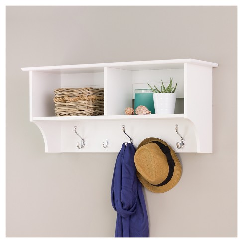 Essential Entryway Shelf with Hooks