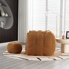 LOVMOR 42.5"Soft Bean Bag Chair with High Resilient Foam(Chips)for living room and bedroom,Coffee - 4 of 4