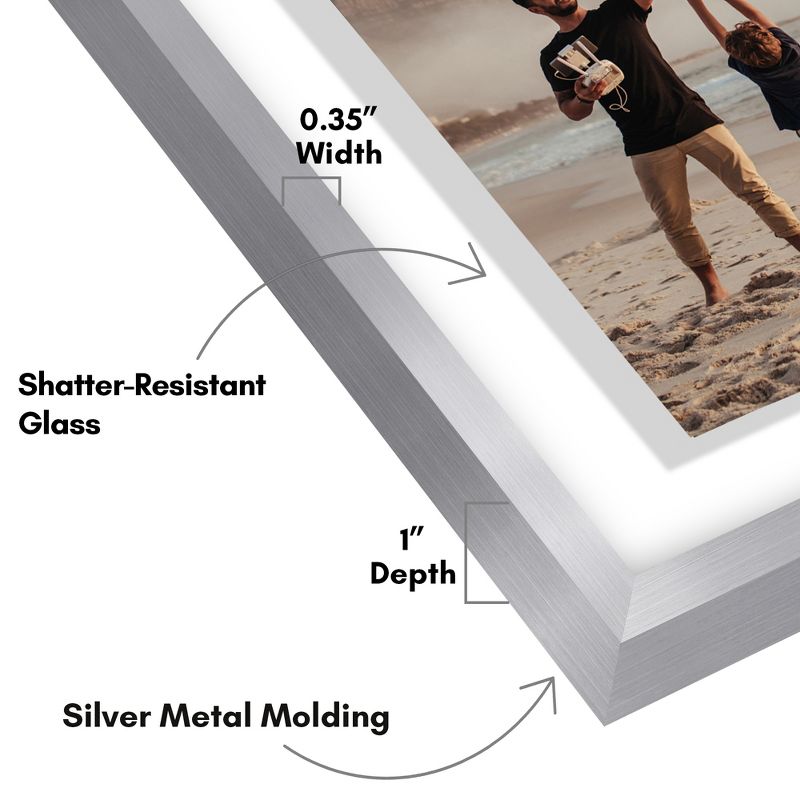 Americanflat Floating Aluminum & Plexiglass Picture Frame, 3 of 9