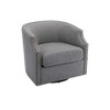 CAVINAS PU Leather Fabric Swivel Accent Chair with Curved Backrest,Upholstered Swivel Living Room Chairs,Reading Chairs for Living Room - 2 of 4
