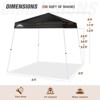 EAGLE PEAK 8x8 Slant Leg Pop Up Canopy Tent Easy Setup Instant Outdoor Beach Canopy 8x8 Base 6x6 Top - 3 of 4