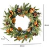 Red Co 26-inch Artificial Light-Up Christmas Wreath with Oranges Battery-Operated - 3 of 4