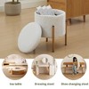CAVINAS Modern Round Storage Ottoman Bench with Removable Lid, Ottoman Foot Stools, Versatile Footrest & Seat with Hidden Compartment - 4 of 4