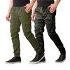 Galaxy By Harvic Men's Slim Fit Cotton Stretch Twill Cargo Joggers-2 Pack - 3 of 4