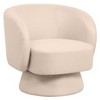 LeisureMod Raze Modern Swivel Barrel Accent Chair – Upholstered Chair with Pine Wood Base for Living Rooms, Bedrooms, or Offices - 2 of 4