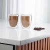 2-Piece Double-Wall Glass Coffee Mug Set – Clear, Insulated, Keeps Drinks Hot or Cold, 11.8oz Glasses - 3 of 4