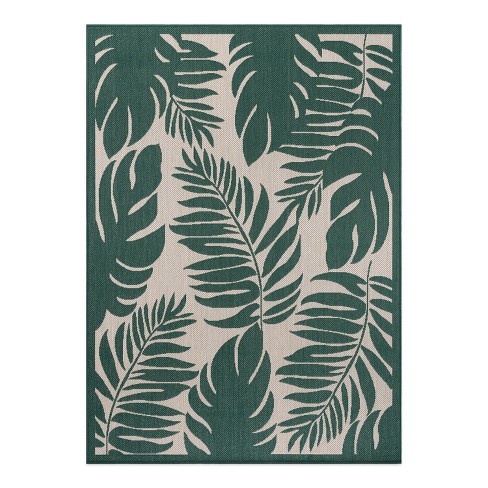 World Rug Gallery Contemporary Flowers Weather Resistant Reversible  Indoor/outdoor Area Rug : Target