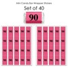 Big Dot of Happiness Chic 90th Birthday - Pink, Black and Gold - Mini Candy Bar Wrapper Stickers - Birthday Party Small Favors - 40 Count - 3 of 4