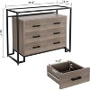 Modern Style Sideboard Buffet Storage Cabinet - Glass Top Kitchen Coffee Bar Cabinet - Dining Room Hallway Console Table - 3 of 4