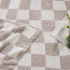 Attop Checkered Throw Blanket,Soft Cozy Fluffy Hand Made Throw Blankets for Couch, Sofa, Chair, Bed, Camping, Picnic - 4 of 4