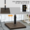 42lbs Resin Patio Umbrella Base, 20" Square Outdoor Umbrella Stand Holder for Parasol Poles 1.26", 1.5", and 1.9" Dia - 4 of 4