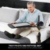 Signature Life Freedom Overbed Table, Large Bedside Swivel Tray & Laptop Desk, Black - 3 of 4