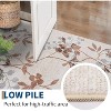 Acekool 2x6 Floral Runner Rug - Washable Vintage Non-Slip Kitchen Rug for Hallway, Entryway, Bedroom & Bathroom in Neutral Beige - 4 of 4