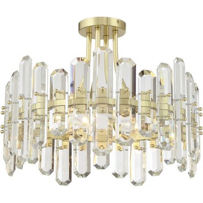 Crystorama Lighting Bolton 4 - Light Semi-Flush Mount in  Aged Brass