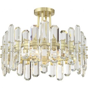 Crystorama Lighting Bolton 4 - Light Semi-Flush Mount in  Aged Brass - 1 of 4