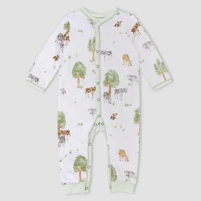 Burt's Bees Baby® Neutral 'Grazin Around' Jumpsuit - Light green 6-9M