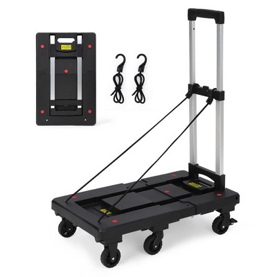 WhizMax Folding Hand Truck, 500 Lb Heavy Duty Dolly Cart, Portable Utility Dolly Grocery Cart, Black