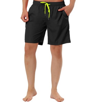 TATT 21 Men's Summer Holiday Beach Drawstring Waist Surfing Mesh Lining Swim Shorts Black 28 — фото 6