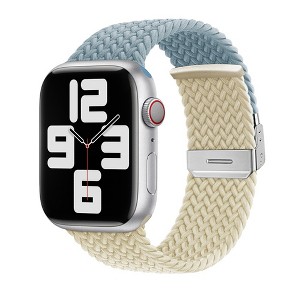 HTUTWOO Braided Strap for Apple Watch Band, Nylon Two-Tone Watch Strap 38/40/41/42/44/45/46/49mm for iWatch Series 11 10 9 8 7 6 5 4 3 2 1 Ultra SE - 1 of 4