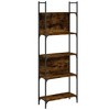 vidaXL Bookshelf 5-Tier Smoked Oak 23.8 in.x9.4 in.x65.6 in. Engineered Wood - 2 of 4