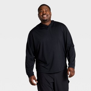 Men's Long Sleeve Soft Stretch Hooded Top - All In Motion™ - 1 of 3