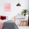 Stupell Industries Trendy Pink Demure & Mindful Black Framed Giclee Art - 2 of 4
