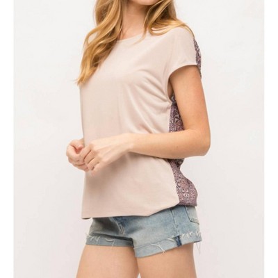 Women's Modal Top With Criss Cross Back - mystree
