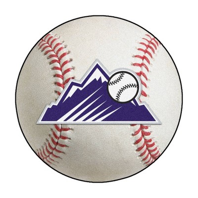MLB Colorado Rockies 27"x27" Mountains Logo Baseball Rug