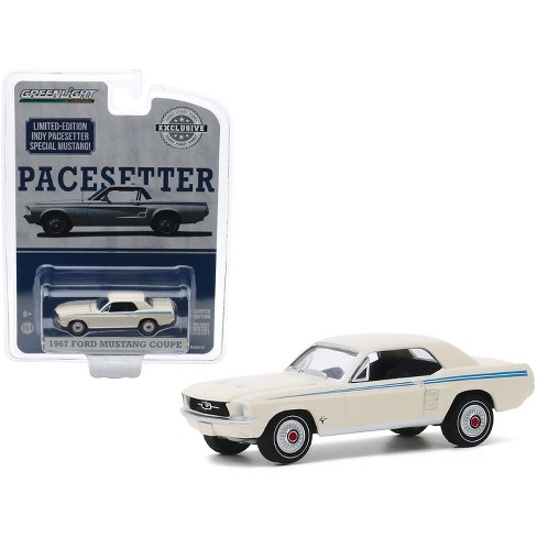1967 Ford Mustang Coupe Wimbledon White W Scotchlite Stripes Indy Pacesetter Special 1 64 Diecast Model Car Greenlight Target - the robloxian central hospital movie 1967 youtube