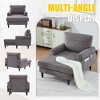 PAGED Single Sofa, Modern Chenille Chaise Lounge Recliner with Side Pockets and Wooden Legs, Sofas for Apartment, Living Room - 4 of 4