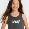 Girls' Pointelle Fitted Lace Trim Tank Top - Cat & Jack™ - 2 of 4