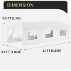 FDW Party Tent Portable Outdoor Canopy Tent Sturdy  Easy Assembly Outdoor Tents for  Wedding Partfor Camping Shelter BBQ Cater Events Beach - 3 of 4