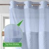 BAGOKIE 71"x74" Boho Tufted Chevron Stripes Hookless Shower Curtain, Pack of 1 - 3 of 4