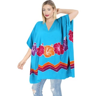 LA LEELA Women's Summer Vacation Beachwear Oversized Swim Suit Loose Party Bathing Suit Cover Ups
