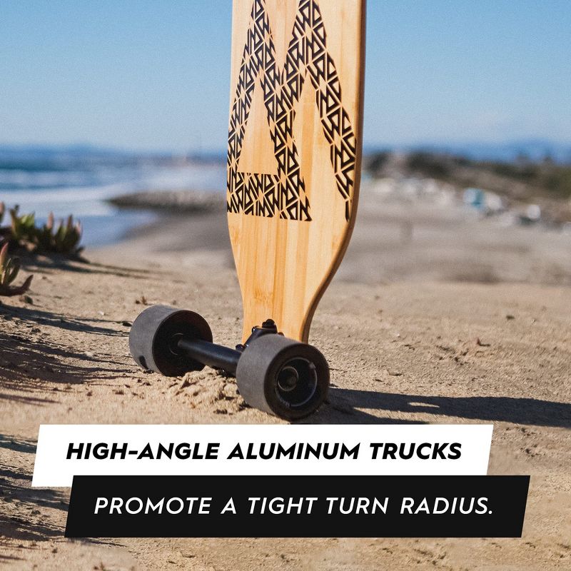 Magneto Bamboo Carbon Fiber Longboards Skateboards for Cruising, Carving, Free-Style, Downhill and Dancing | Kicktails & Tricks, 4 of 8