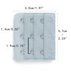 Allegra K Women's 3 Hook 3 Row Stretchy Bra Strap Extenders Hooks Bra Band - 3 of 4