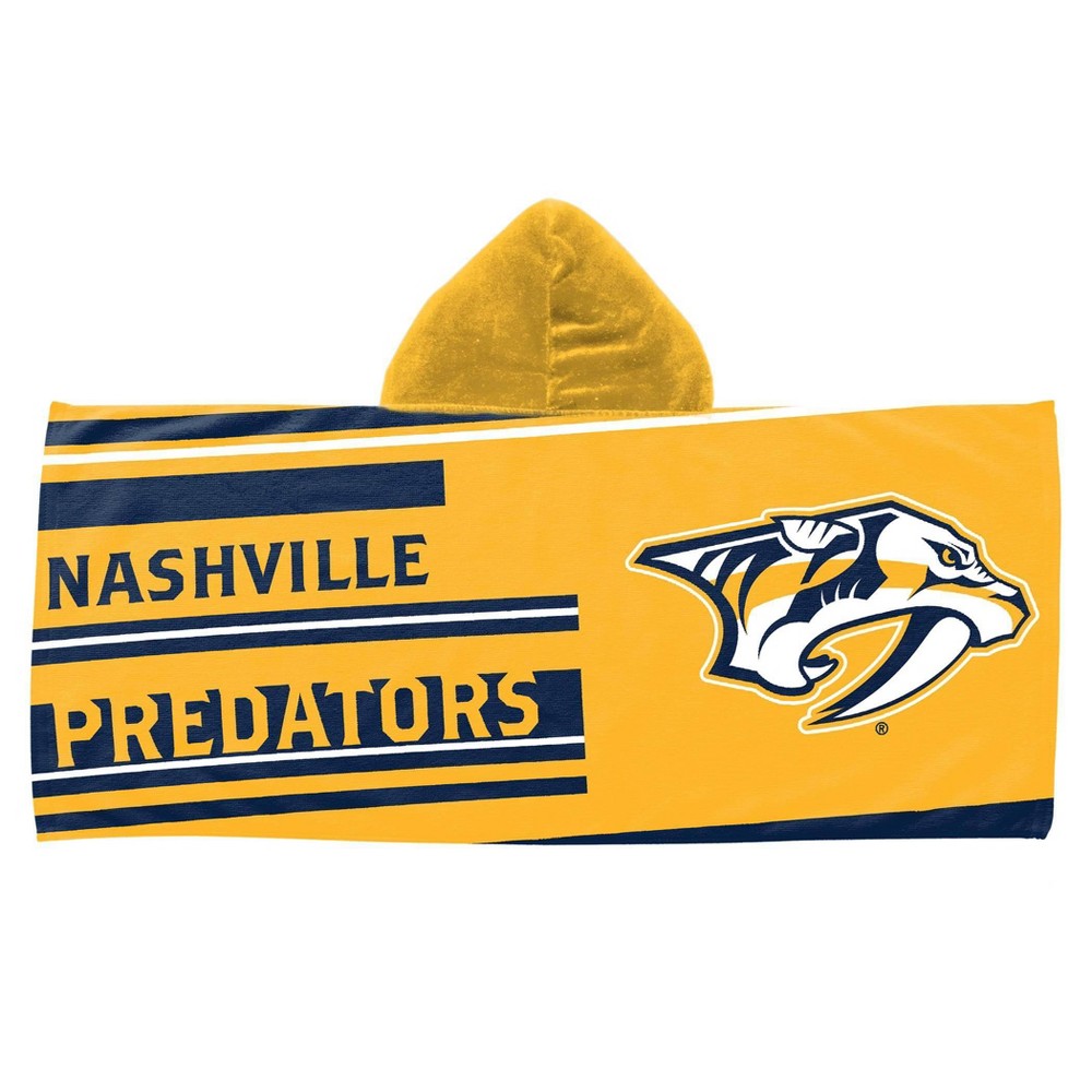 Photos - Towel 22"x51" NHL Nashville Predators Youth Hooded Beach 